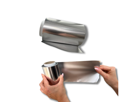 HERHIM profesjonalna aluminiowa folia fryzjerska w rolce 14 µm 12 cm 800 g - 5